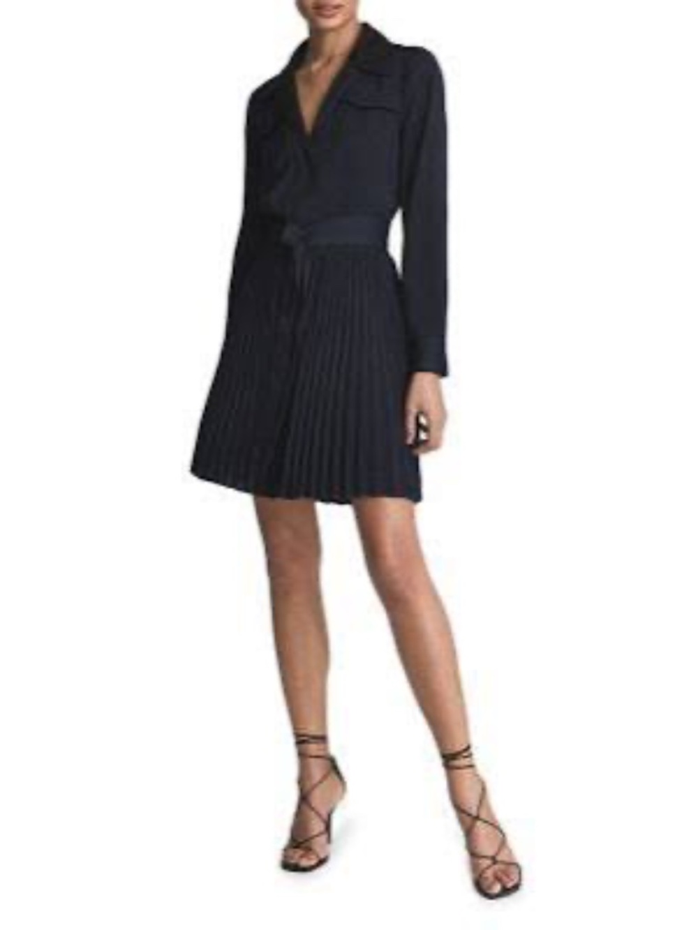 REISS Alyana-Pleated Flippy NWT